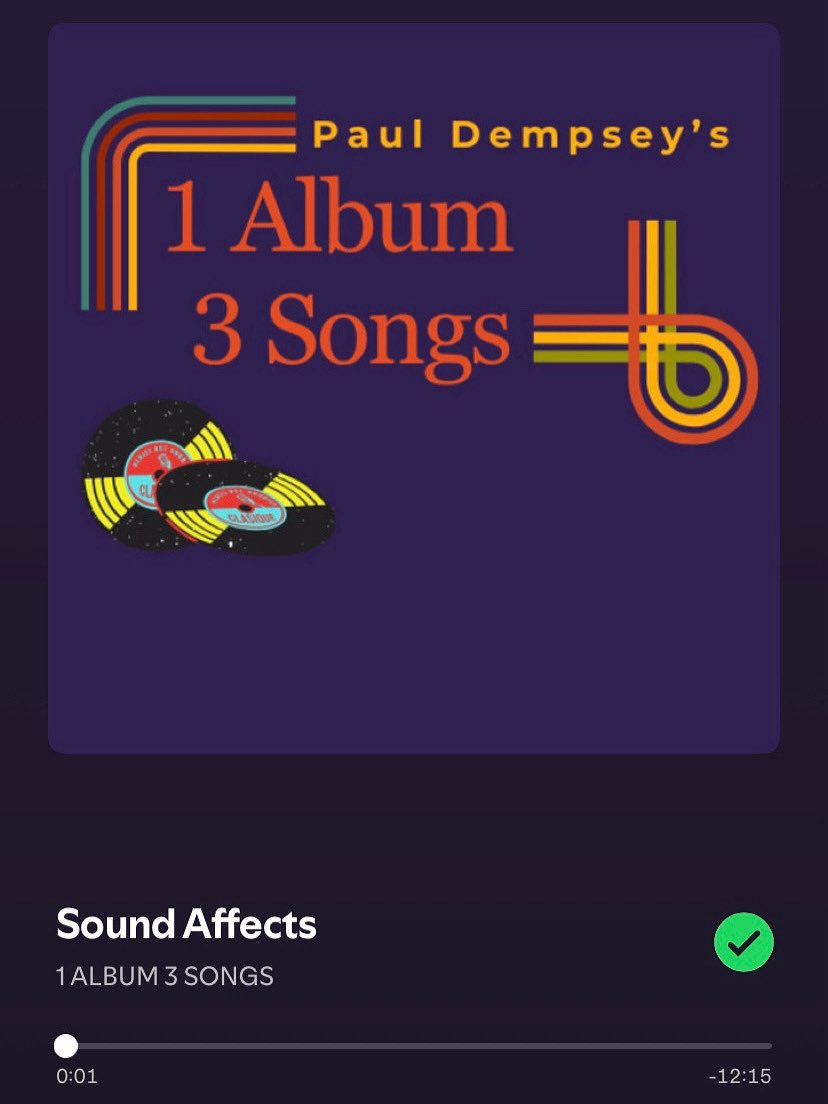 My first three episodes of #1album3songs are now available on all the major podcast platforms
Please give them a listen and like, follow or subscribe…
Would welcome shares or retweets and suggestions for future episodes