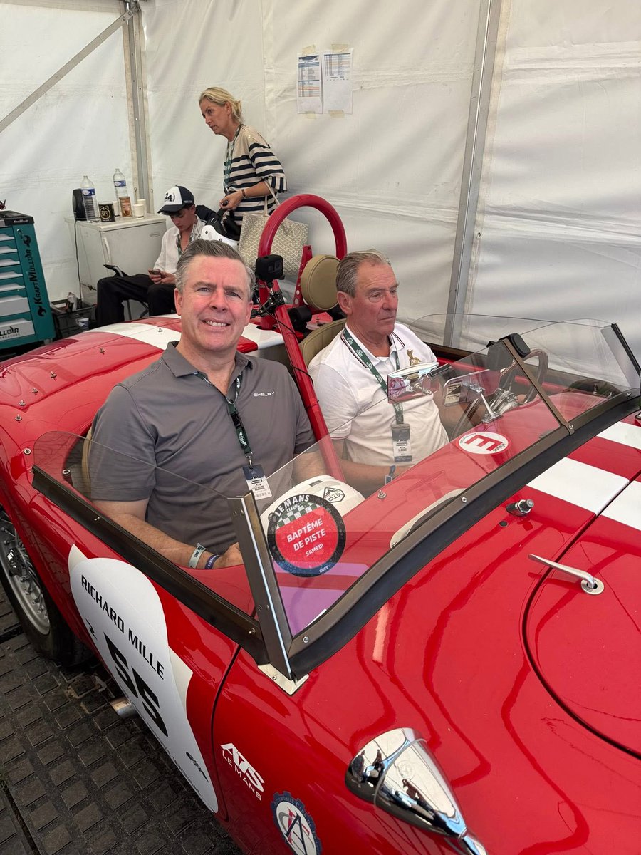 Aaron Shelby is representing the Shelby community at the Le Mans Classic this weekend! He was invited to ride in this historic AC Bristol, which competed at the race in 1958. ￼ m.facebook.com/groups/6108232…