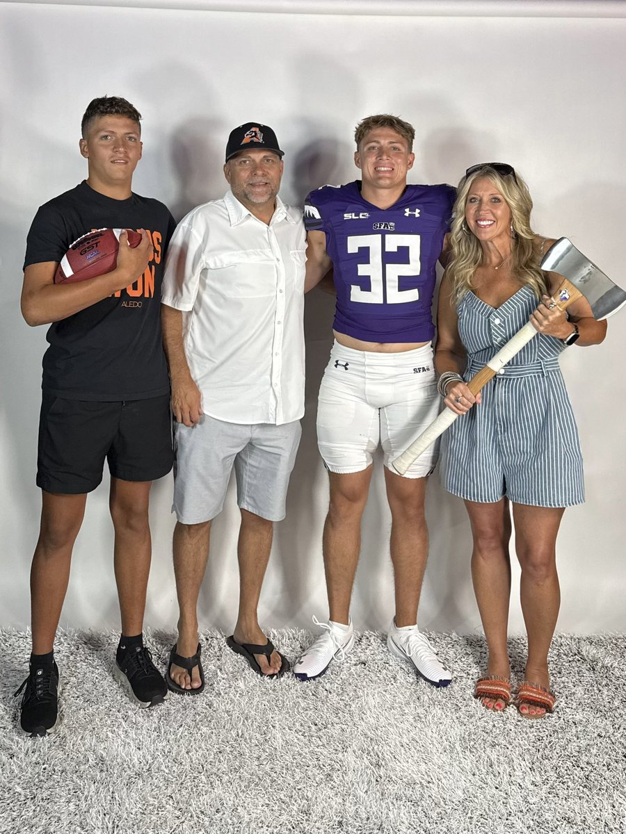 I had an amazing time at SFA last week. Thank you to all the coaches for the great hospitality! #AxeEm <a href="/SFA_Football/">Lumberjack Football</a> 
<a href="/CoachCarthel/">Colby Carthel</a> <a href="/CoachMutz/">Coach Mike Mutz</a> <a href="/Coach_RogersSFA/">Cameron Rogers</a> <a href="/CoachNikNelson/">Nik Nelson</a> <a href="/dawson_lake/">Coach Lake</a> <a href="/AledoHFC/">AledoFootball</a> <a href="/ocrobbyjones/">Robby Jones</a> <a href="/RecruitAledo/">Recruit Aledo</a> <a href="/Recruit_DFW/">RecruitDFW</a> <a href="/TXRecruits/">Texas Recruits</a> <a href="/dctf/">Dave Campbell's — TexasFootball.com</a> <a href="/TXTopTalent/">TX TOP TALENT</a>