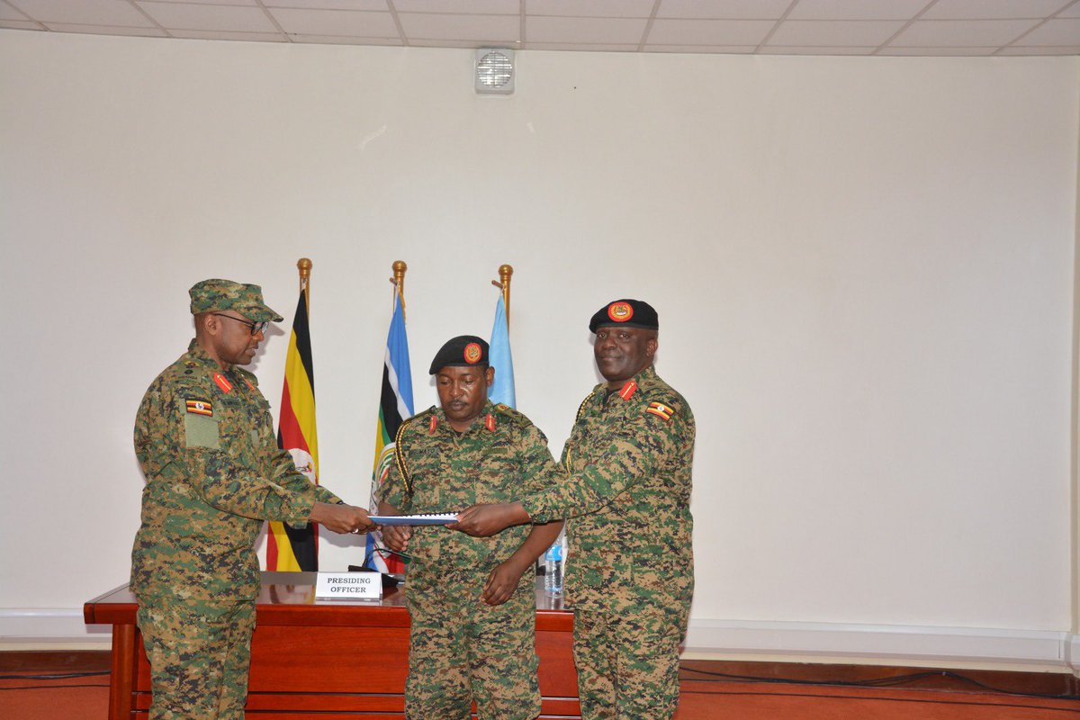 Kamukama Fredie #FutureSecured #PLU (@kamukamafredie) on Twitter photo The Chief of Defence Forces (CDF), Gen. Muhoozi Kainerugaba <a href="/mkainerugaba/">Muhoozi Kainerugaba</a> , has promoted three senior Uganda People’s Defence Forces (UPDF) officers to higher ranks.
Major General Francis Okello, the outgoing Commandant of the National Defence College (NDC), has been promoted to The Chief of Defence Forces (CDF), Gen. Muhoozi Kainerugaba <a href="/mkainerugaba/">Muhoozi Kainerugaba</a> , has promoted three senior Uganda People’s Defence Forces (UPDF) officers to higher ranks.
Major General Francis Okello, the outgoing Commandant of the National Defence College (NDC), has been promoted to