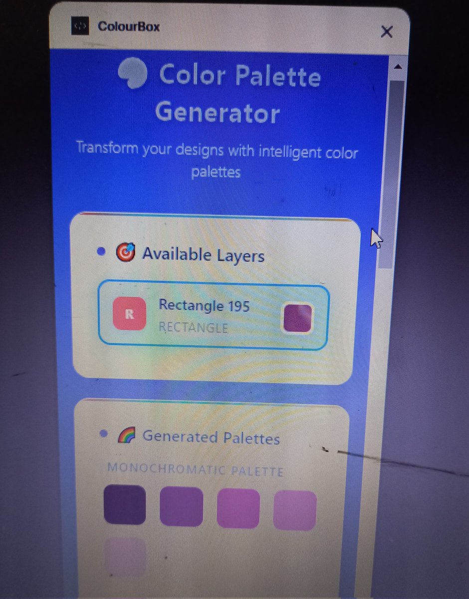 AI Creative (@lammythebrand) on Twitter photo The highlight of my week, is definitely the class by <a href="/darasoba/">dára sobaloju</a> on how to build figma plugins earlier this week. In a few days, I have built my own plugin #ColourBox.. Will keep you updated as the journey unfolds. Cheers to becoming more🥂
#productdesigners #buildinpublic The highlight of my week, is definitely the class by <a href="/darasoba/">dára sobaloju</a> on how to build figma plugins earlier this week. In a few days, I have built my own plugin #ColourBox.. Will keep you updated as the journey unfolds. Cheers to becoming more🥂
#productdesigners #buildinpublic