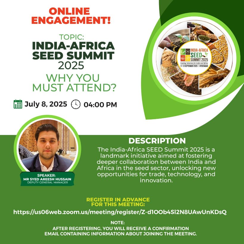 Africa's $67.6B Agricultural Opportunity: Time to Act
The global seed market is worth $70 billion, yet Africa captures only $2.4 billion. Remarkably, India supplies more vegetable seeds to Africa than any nation does.
Join the India-Africa Seed Summit online engagement to explore