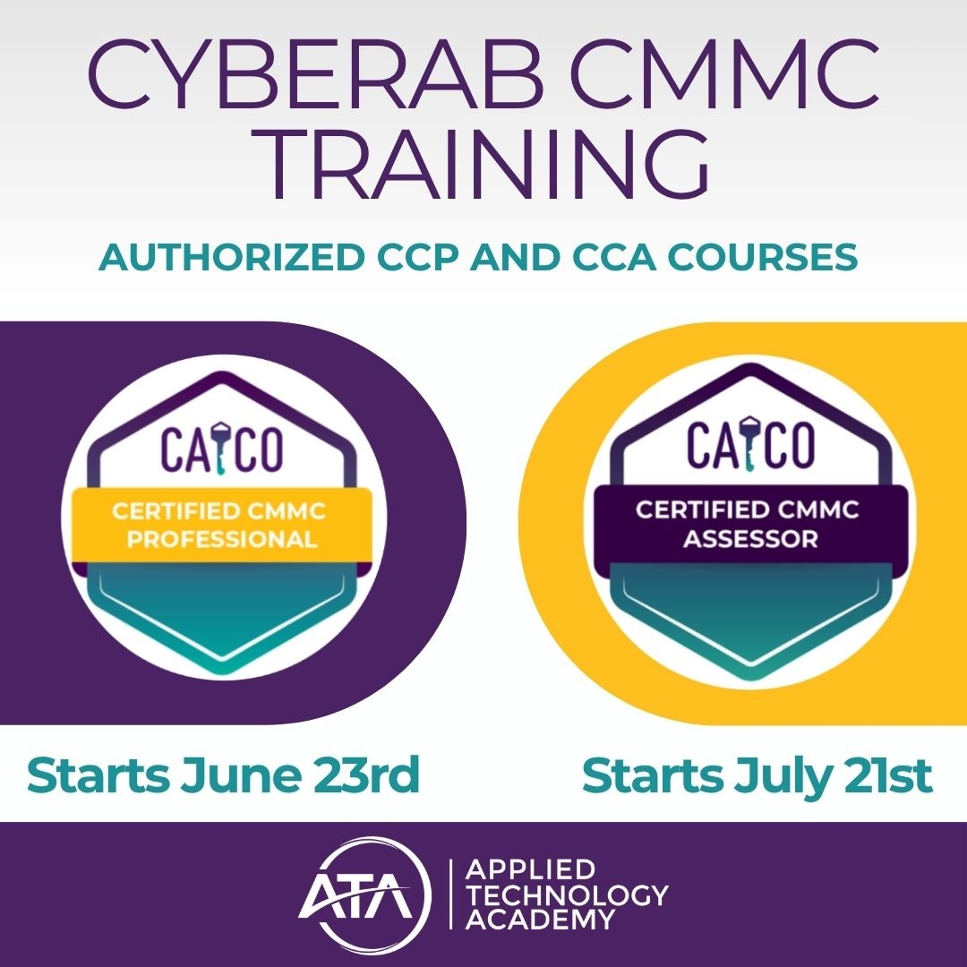 Level up your <a href="/CMMC/">CMMC</a>  expertise this summer with our Authorized CyberAB courses! 

Become a Certified CMMC Professional (CCP) starting June 23rd to build your knowledge base, and then take action as a Certified CMMC Assessor (CCA) beginning July 21st. 

Equip yourself with the