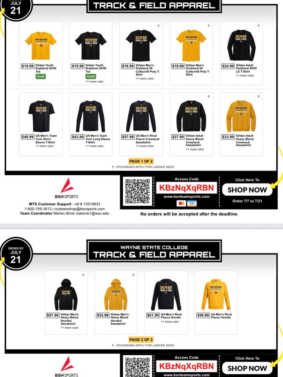 🚨COMING SOON!! 🚨

You want your Wildcat Track and Field gear?

Good news!! Track and Field apparel is going live and will be available for purchase on Monday, July 7th. The store will be open until 2 weeks, closing in the 21st. Get it while you can 👊