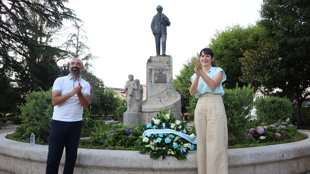 anaponton's tweet image. Xunto ás compañeiras e os compañeiros de Redondela e Pazos de Borbén, 'quentando motores' para a celebración do Día da Patria.
Orgullo de militancia!💙