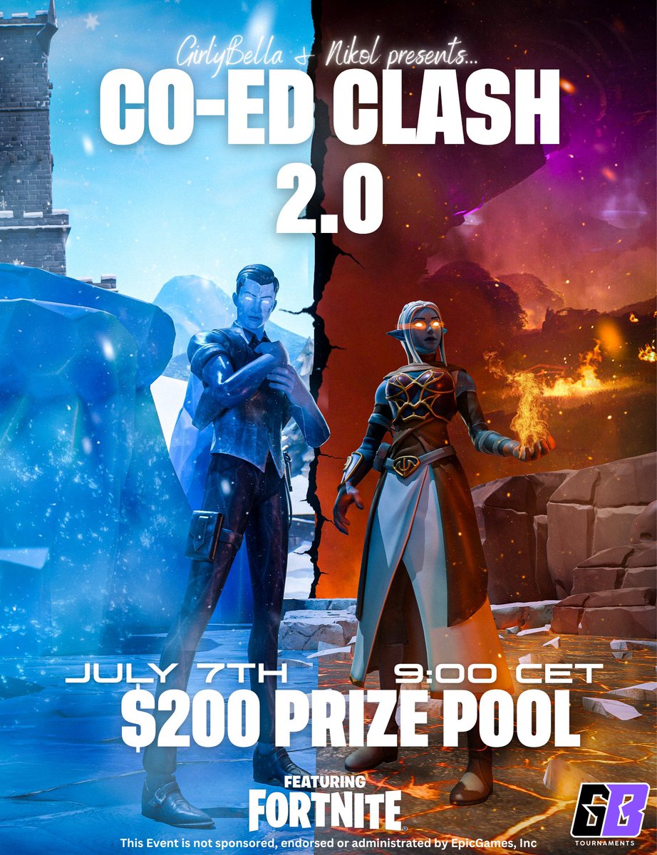 🏆$200 COED CLASH🏆
✨COED DUOS✨

⏰July 7th
⚔️9:00 CET
🌎EU

📌To be chosen : (Invites Only)
- Follow <a href="/Nikolxx28/">Nicole</a> <a href="/iGirlyBella/">GirlyBella</a>✅
- Like &amp; Retweet ♻️
- Reply with interest🌎