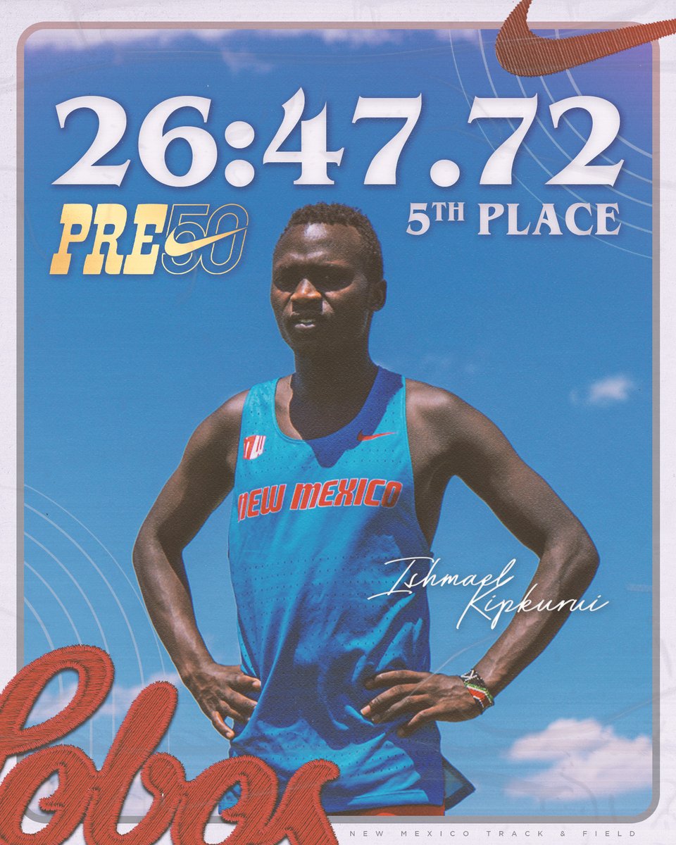 New Mexico XC/T&F (@unmloboxctf) on Twitter photo In his professional debut, Ishmael Kipkurui finishes 5th overall at the <a href="/nikepreclassic/">Nike Prefontaine Classic</a> Men's 10K with a new PB of 26:47.72! In his professional debut, Ishmael Kipkurui finishes 5th overall at the <a href="/nikepreclassic/">Nike Prefontaine Classic</a> Men's 10K with a new PB of 26:47.72!