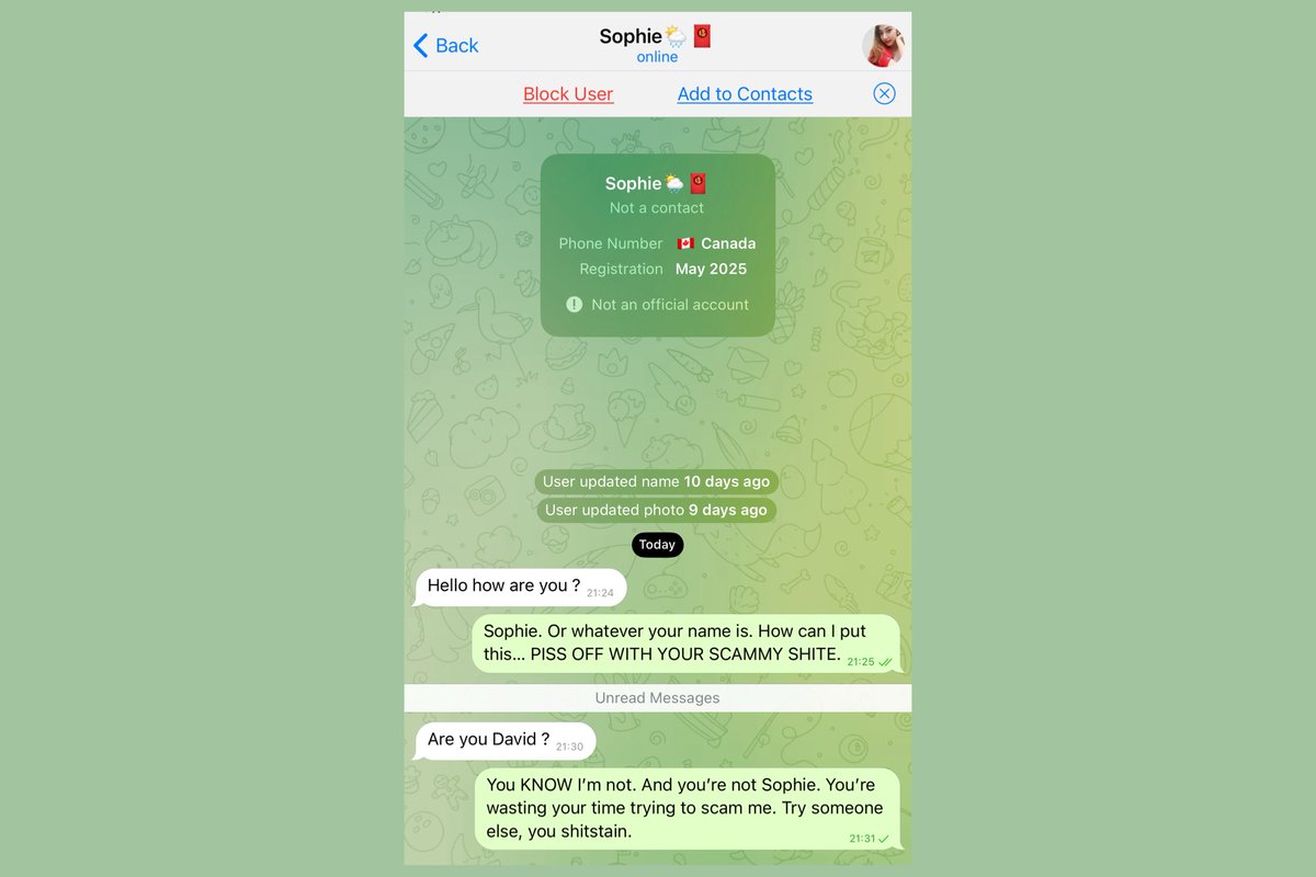 I’m not in the mood.