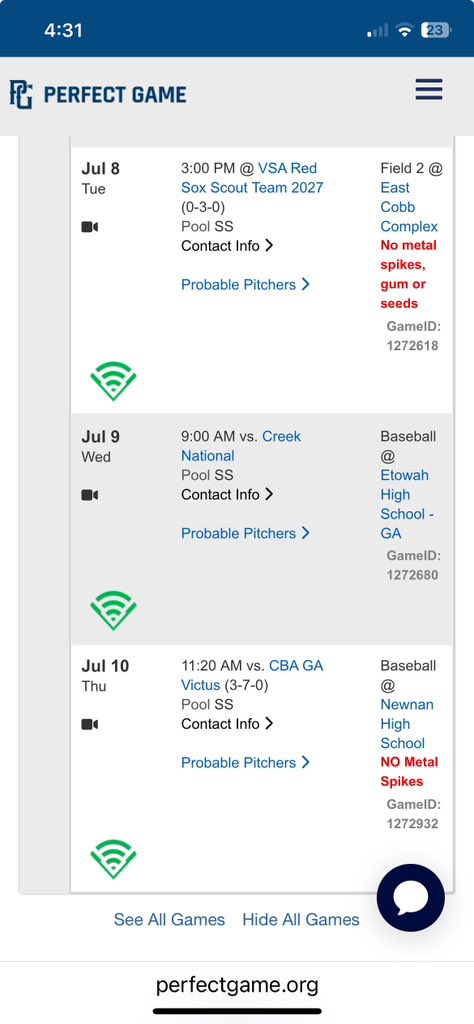 Brady Williamson (@bwilliamson_15) on Twitter photo I will be playing in the 17u WWBA this week in Atlanta with the SBA Bolts 2027. Here is my schedule
๐คBrady Williamson, 2027, C/1B
๐ช 6โ2 225
๐ก Waxhaw, NC
โพ๏ธ <a href="/CuttyCavsBBall/">Cuthbertson Baseball</a>/<a href="/SBATheShow/">Showcase Baseball Academy</a>
๐ 3.6 GPA
<a href="/FlatgroundApp/">FLATGROUND Pitching</a> <a href="/SBATheShow/">Showcase Baseball Academy</a> <a href="/JRudd_Scout/">Josh Rudd</a> <a href="/CuttyCavsBBall/">Cuthbertson Baseball</a> <a href="/jakerobbins49/">JAKE ROBBINS ๐บ๐ธ</a> I will be playing in the 17u WWBA this week in Atlanta with the SBA Bolts 2027. Here is my schedule
๐คBrady Williamson, 2027, C/1B
๐ช 6โ2 225
๐ก Waxhaw, NC
โพ๏ธ <a href="/CuttyCavsBBall/">Cuthbertson Baseball</a>/<a href="/SBATheShow/">Showcase Baseball Academy</a>
๐ 3.6 GPA
<a href="/FlatgroundApp/">FLATGROUND Pitching</a> <a href="/SBATheShow/">Showcase Baseball Academy</a> <a href="/JRudd_Scout/">Josh Rudd</a> <a href="/CuttyCavsBBall/">Cuthbertson Baseball</a> <a href="/jakerobbins49/">JAKE ROBBINS ๐บ๐ธ</a>