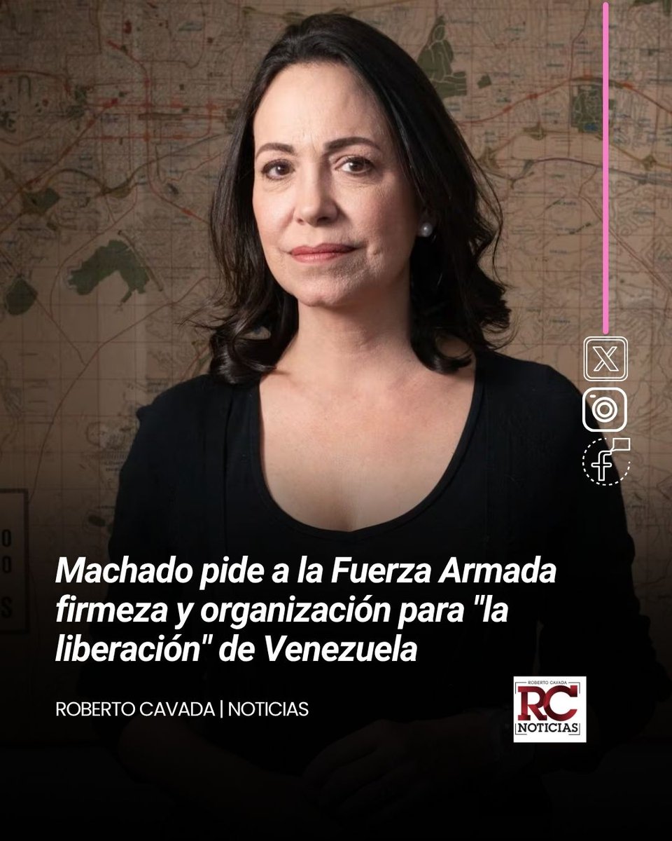 Machado pide a la Fuerza Armada firmeza y organización para "la liberación" de Venezuela

robertocavada.com/internacionale…