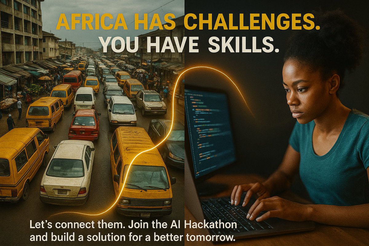 AFRICA HAS CHALLENGES. YOU HAVE SKILLS.
Let's connect them. Join the first of its kind  A.I vibe coding Hackathon and build a solution for a better tomorrow.

#4DaysToGo
#AfricanIntelligence
#BuildWithPurpose
#Hack4Africa
#SmartFarming
#TechMeetsTradition
#YouthInTech
#Leadership