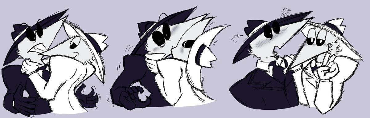 TeaNorthLight1's tweet image. This was ment to post back on June, but life got away i stray away
Here's spies being goofs and do lots of kissus...
#SPYvsSPY