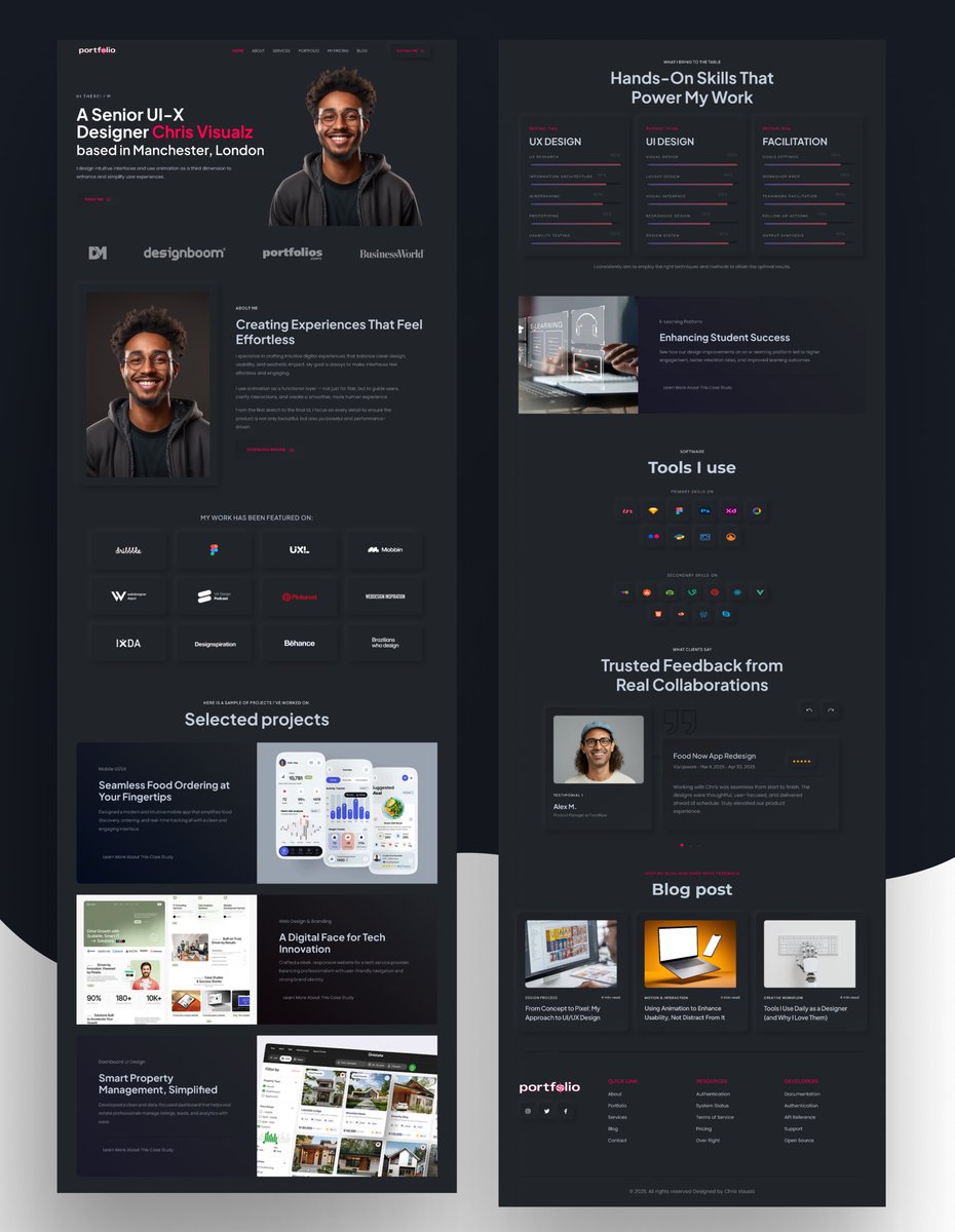 chris_visuals55's tweet image. Neumorphism Portfolio Website ✨