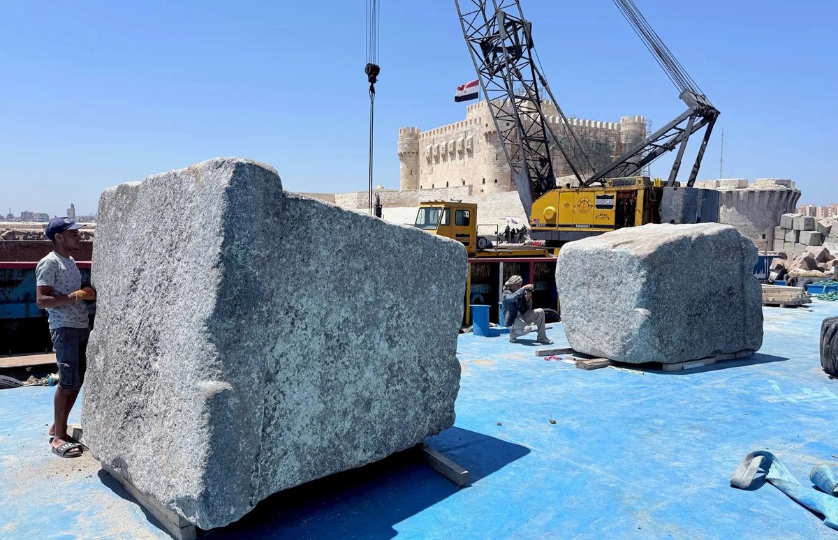 HeritageDaily's tweet image. Blocks from the Lighthouse of Alexandria recovered from seabed - #archaeology #archeology
loom.ly/qEKDWTY