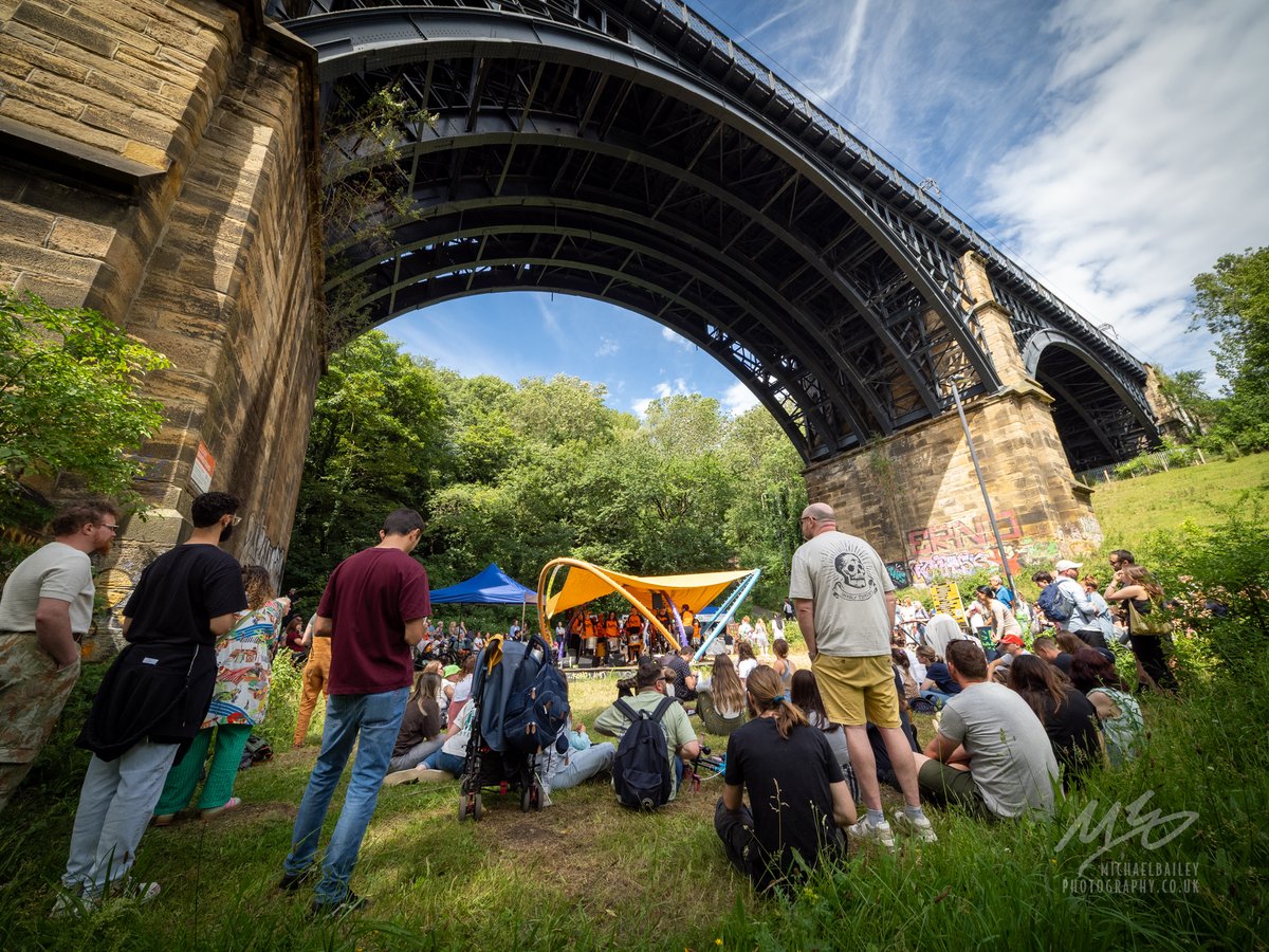 jollybeggars's tweet image. Lots going on under the beautiful Ouseburn Bridges in Byker #Newcastle today.