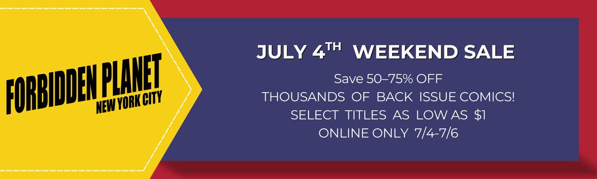 Forbidden Planet NYC (@fpnyc) on Twitter photo THOUSANDS of comics on sale on our website this weekend! Mostly back issues from the past few years and variants are included. Head here to see what's on sale: fpnyc.com/store/advsearc… Online only, but NYers and NJ residents can select in-store pickup at checkout. THOUSANDS of comics on sale on our website this weekend! Mostly back issues from the past few years and variants are included. Head here to see what's on sale: fpnyc.com/store/advsearc… Online only, but NYers and NJ residents can select in-store pickup at checkout.
