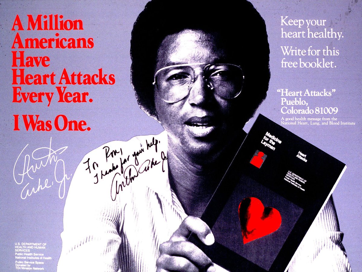 A Black disabled legend.

Arthur Ashe acquired HIV via a blood transfusion during heart surgery to correct a quadruple heart bypass in 1983. He died of AIDS related pneumonia in 1993.
