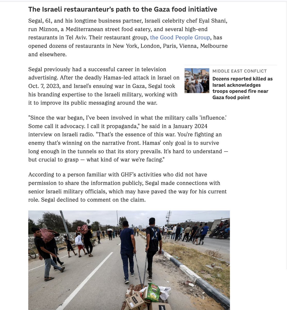 Ronni🧂Salt NowOnBlueSkySocial (@ronnisalt) on Twitter photo <a href="/markleach/">mark leach</a> <a href="/boganintel/">Joel Jenkins</a> Here is a link to that article, the independent research, and an explanation of their methodology
nature.com/articles/d4158…
Are you also aware of the restaurant owner's background, including his work as a military propagandist for the Israeli Defence Forces? <a href="/markleach/">mark leach</a> <a href="/boganintel/">Joel Jenkins</a> Here is a link to that article, the independent research, and an explanation of their methodology
nature.com/articles/d4158…
Are you also aware of the restaurant owner's background, including his work as a military propagandist for the Israeli Defence Forces?