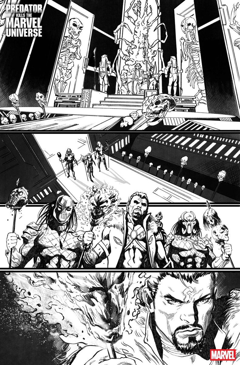 Preview is up :)

PREDATOR KILLS THE MARVEL UNIVERSE Issue #1 debuts August 13th. 

Written by legend Ben Percy 
Art by me, Marcello Ferreira and Jay Leisten
Colours by Frankie Darmata

(Preview pages by me)
