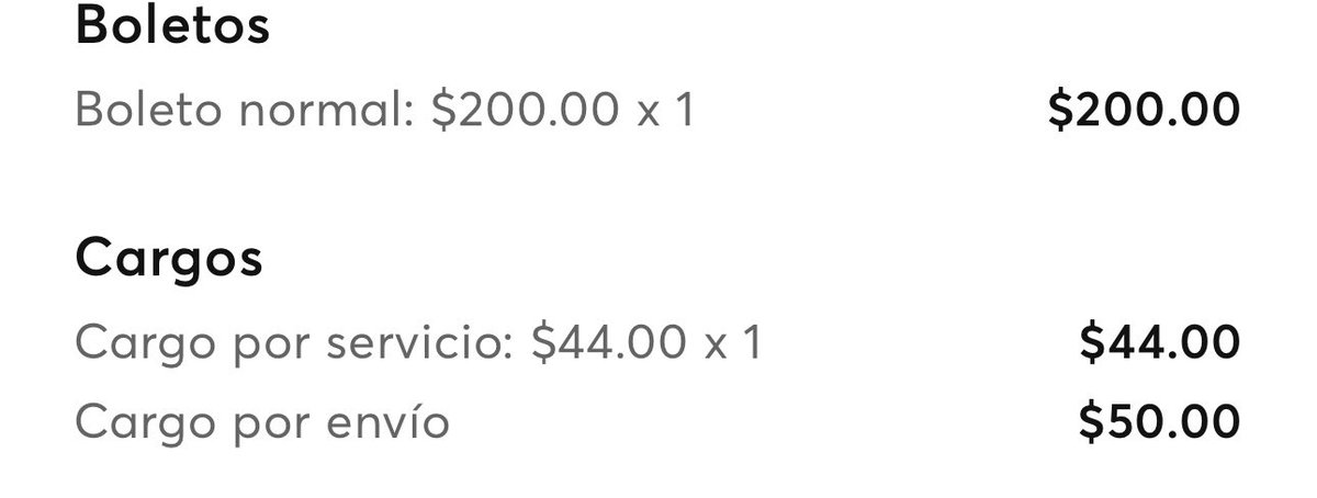 tania2307's tweet photo. @Profeco es legal o correcto que @Ticketmaster_Me cobre cargo por envío en un boleto digital? https://t.co/HBpV6g3ORE