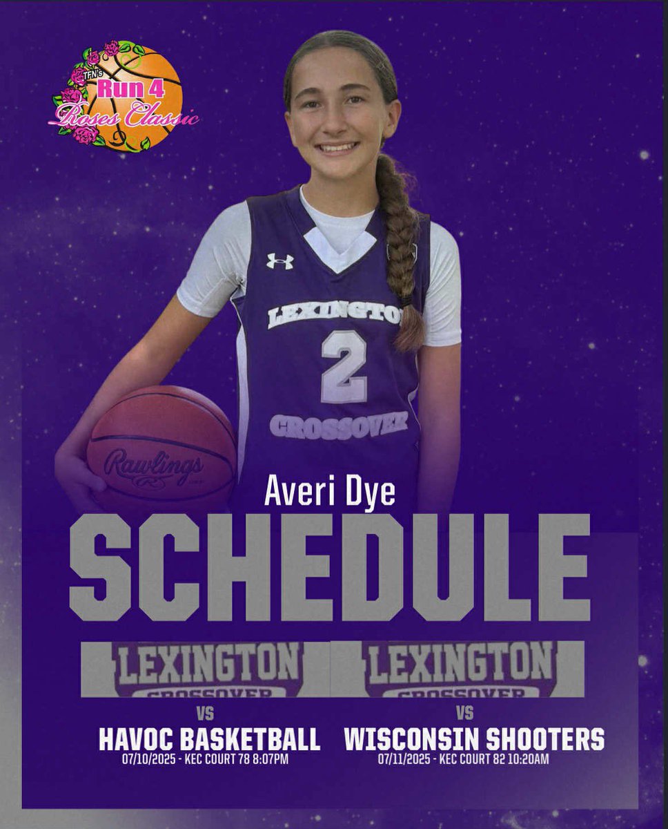 Averi Dye (@averidye) on Twitter photo Excited for <a href="/TFNsRun4Roses/">TFN's Run 4 Roses</a>!! Come watch us play in Louisville this week! πΉ<a href="/LexCrossover/">πππ±π’π§π ππ¨π§ ππ«π¨π¬π¬π¨π―πr @UANextGHoops</a> Excited for <a href="/TFNsRun4Roses/">TFN's Run 4 Roses</a>!! Come watch us play in Louisville this week! πΉ<a href="/LexCrossover/">πππ±π’π§π ππ¨π§ ππ«π¨π¬π¬π¨π―πr @UANextGHoops</a>