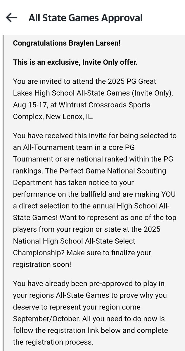 Braylen Stricklin-Larsen C/O '2028 Ath/Q.B. (@braylenlarsen) on Twitter photo Received an invite to play in the Perfect Game, ⚾️ baseball, All-State Game in Illinois.
<a href="/eksports_org/">East Kentwood Athletics</a> Received an invite to play in the Perfect Game, ⚾️ baseball, All-State Game in Illinois.
<a href="/eksports_org/">East Kentwood Athletics</a>