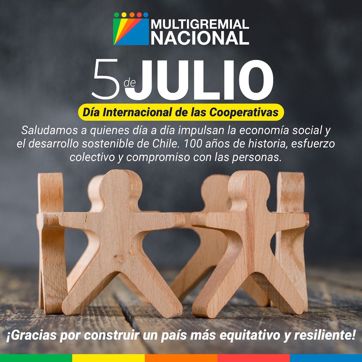 mgohiggins's tweet photo. 🤝 Hoy celebramos el Día Internacional de las Cooperativas.
Gracias a quienes impulsan una economía más justa, solidaria y sostenible para Chile.

#Cooperativas #EconomíaSocial #5deJulio #MultigremialDeEmprendedores https://t.co/0imOlAmLeE