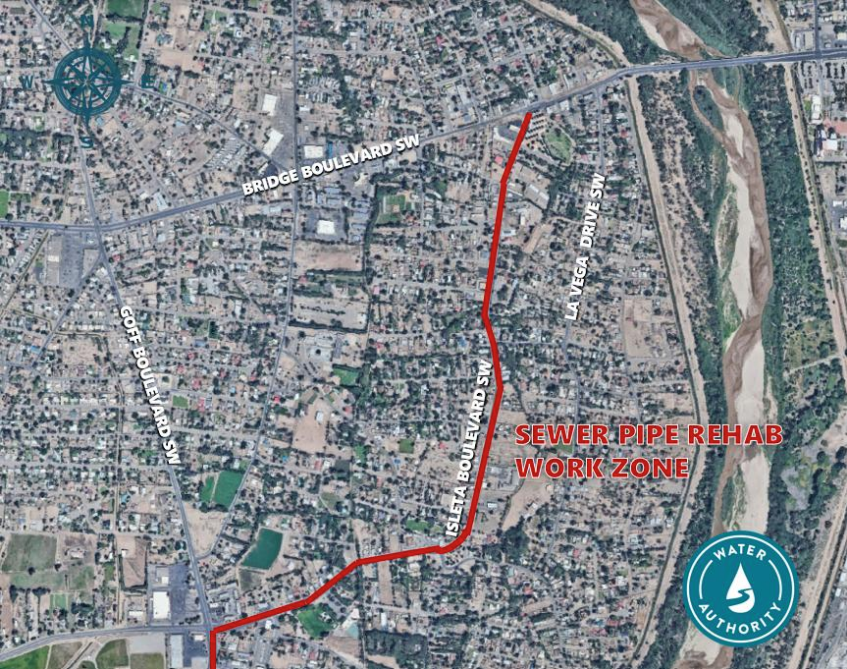 Heads-up if you drive along Isleta Blvd:

Trenchless sewer repairs start July 8 on Isleta Blvd (Bridge to Valdora). No road closures, but expect delays! Work runs M–F, 7a–6p.

Work wraps by Aug 8. (pending changes). Thanks for your patience!

Project info: tinyurl.com/mpp9zyjn