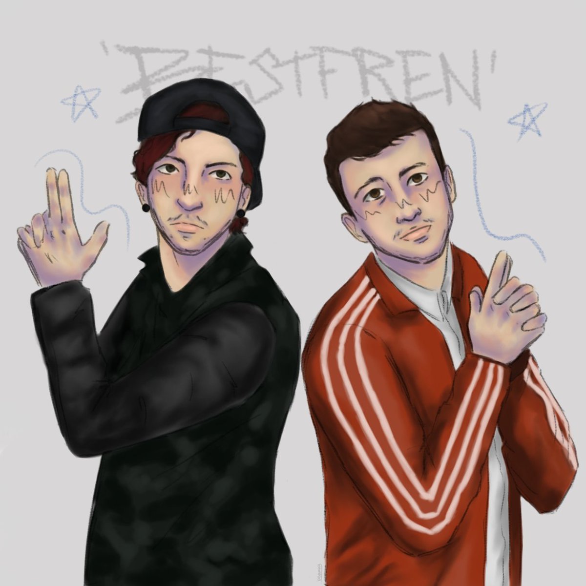 beannyart's tweet image. bestfren'..::!! #cliqueart #twentyonepilots #tylerrjoseph #joshuadun