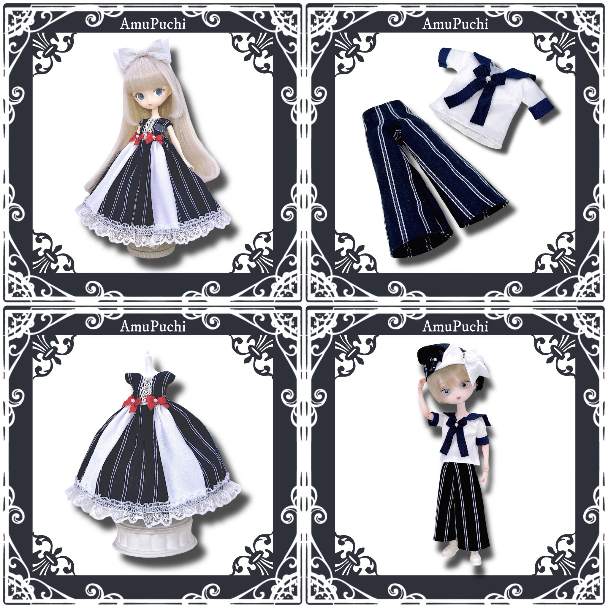 和装❤️小紋着物❤️日傘♡ハンドメイド♡ドールチャーム 和装❤️小紋着物❤️日傘♡ハンドメイド♡ドールチャーム