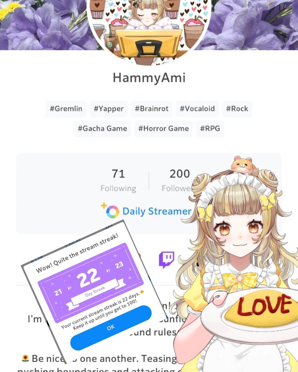Hammy_Ami_'s tweet image. You guys are crazy crazy! 200 on Iriam 💛💛💛🫂
And I am keeping my streamer streak! #bondliveEN #vtubergoals