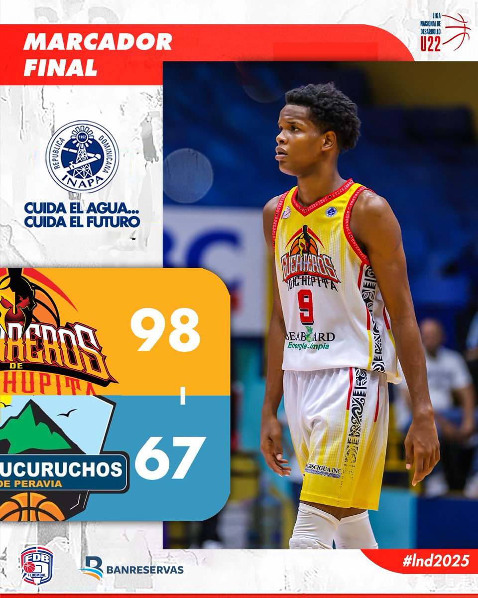 🔥 ¡GUERREROS DE GUACHUPITA ARRASAN Y AVANZAN A LA FINAL! 🔥  Los Guerreros dominaron de principio a fin con una exhibición de poder ofensivo y defensa implacable. ¡70 puntos en la pintura y una ventaja de 34 PUNTOS lo dicen todo! 🚀💥