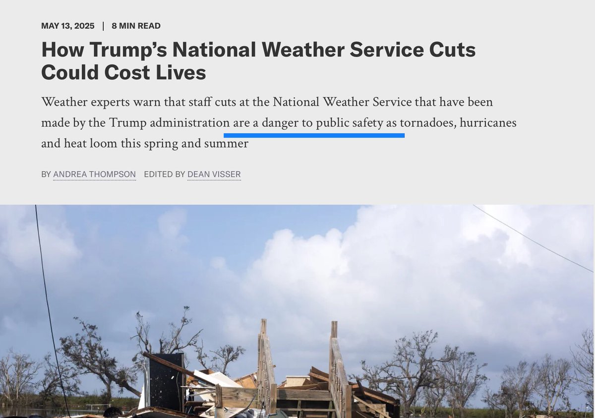 TheCiscoKid_XI's tweet image. I was the first to report
The NWS failed BECAUSE OF TRUMP
Trump’s Ignorance COST LIVES