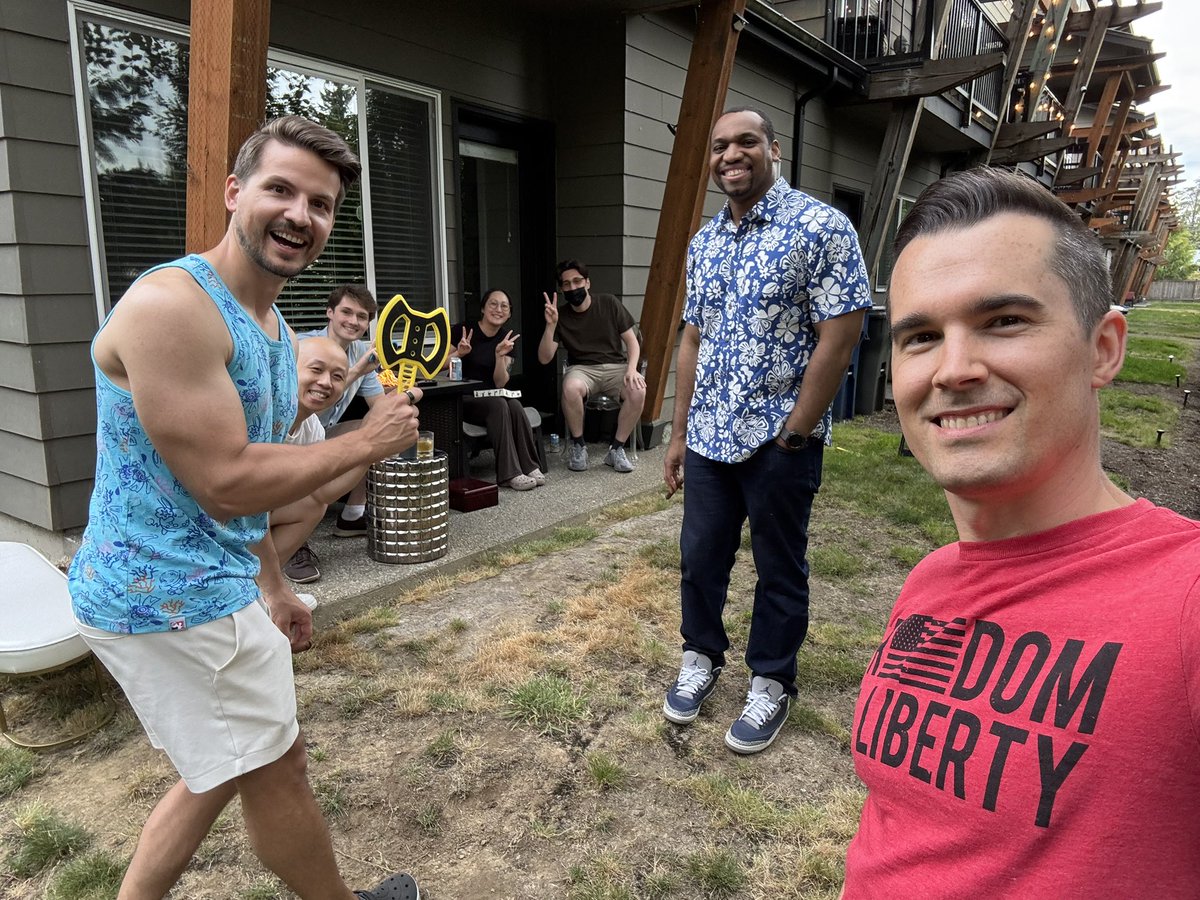 Nothing says freedom like flinging axes with the crew 🪓🇺🇸 #4thOfJuly