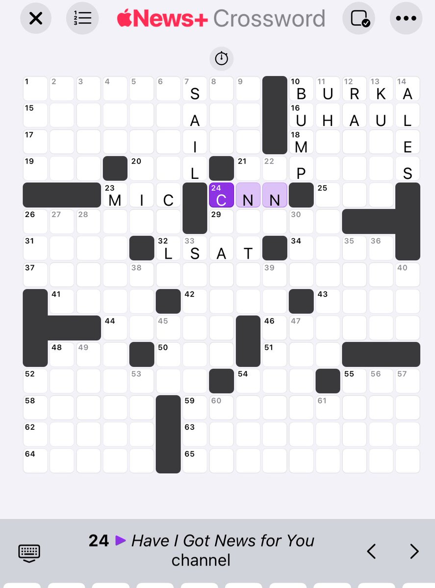 Well look at that <a href="/hignfyus/">Have I Got News For You US</a> <a href="/roywoodjr/">Roy Wood Jr- Ex Jedi</a> made the Apple News crossword today