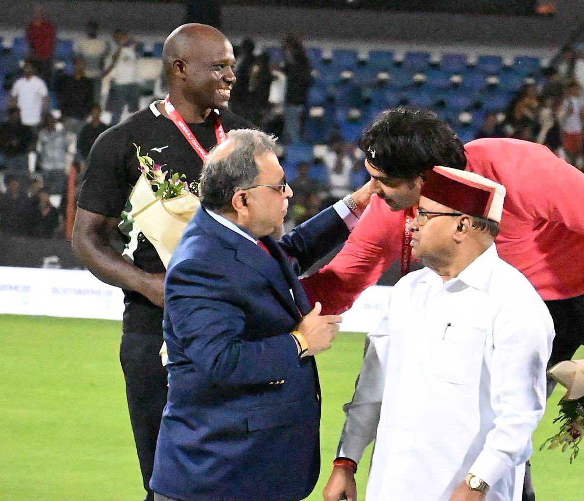 Dr. Adille. J. Sumariwalla. OLY (@adille1) on Twitter photo Congratulations to <a href="/Neeraj_chopra1/">Neeraj Chopra</a> for winning the #NCClassic and for its resounding success. And to Julius Yego for his consistent throwing which made for a great competition. <a href="/WorldAthletics/">World Athletics</a> <a href="/afiindia/">Athletics Federation of India</a> <a href="/IndiaSports/">Dept of Sports MYAS</a> <a href="/Media_SAI/">SAI Media</a> Congratulations to <a href="/Neeraj_chopra1/">Neeraj Chopra</a> for winning the #NCClassic and for its resounding success. And to Julius Yego for his consistent throwing which made for a great competition. <a href="/WorldAthletics/">World Athletics</a> <a href="/afiindia/">Athletics Federation of India</a> <a href="/IndiaSports/">Dept of Sports MYAS</a> <a href="/Media_SAI/">SAI Media</a>