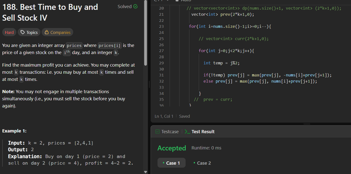Manik_Khajuria_'s tweet photo. 🔥 #Day92–98 of #100DaysOfCode
✅ Solved 23 problems
🟥 5 Hard | 🟧 11 Medium | 🟩 7 Easy
🎯 Focused on DP, stocks, recursion, & string logic!
Momentum ➕ Mindset = Growth 📈
✨ “You don’t have to be extreme, just consistent.”
#NITJ #LeetCode #DailyDSA #CodingCommunity https://t.co/f0IkBEcnMj