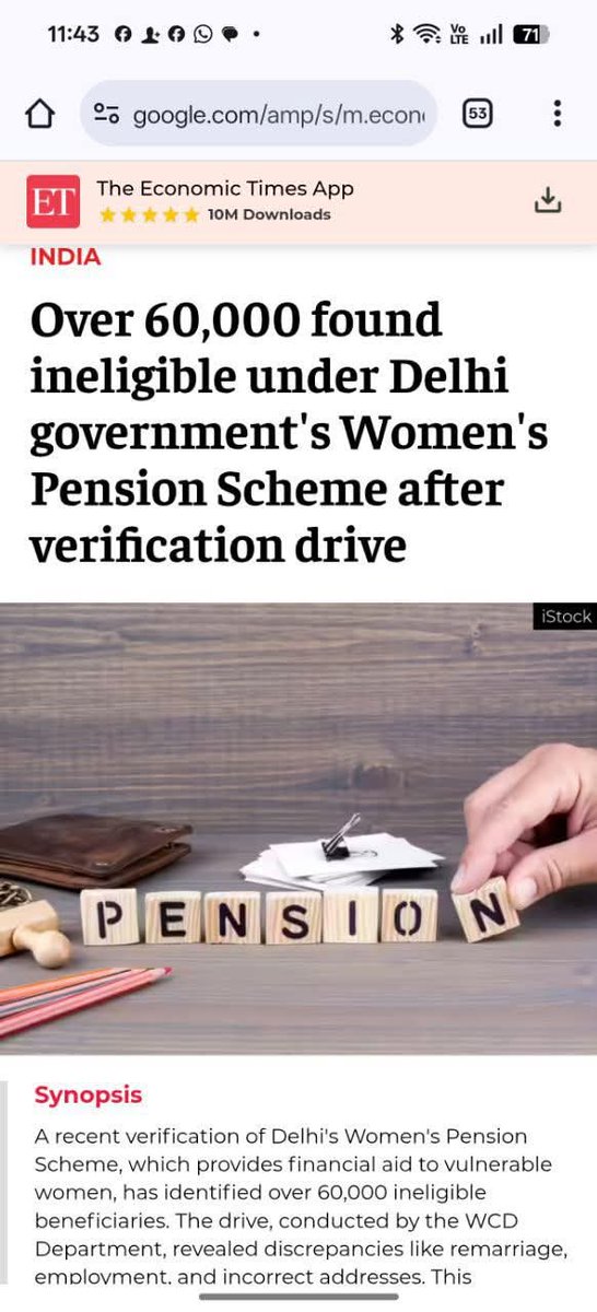 दिल्ली की बीजेपी सरकार एक Verification ड्राइव चला रही थी, तब उन्हें एक हैरान कर देने वाली बात पता चली.

जानकारी मिली है कि 60,000 से ज्यादा शादीशुदा महिलाएं केजरीवाल सरकार के समय से ही कई सालों से हर महीने विधवा पेंशन ले रही थीं.

इन महिलाओ को हर महीने 2500 रूपए दिए जा रहे