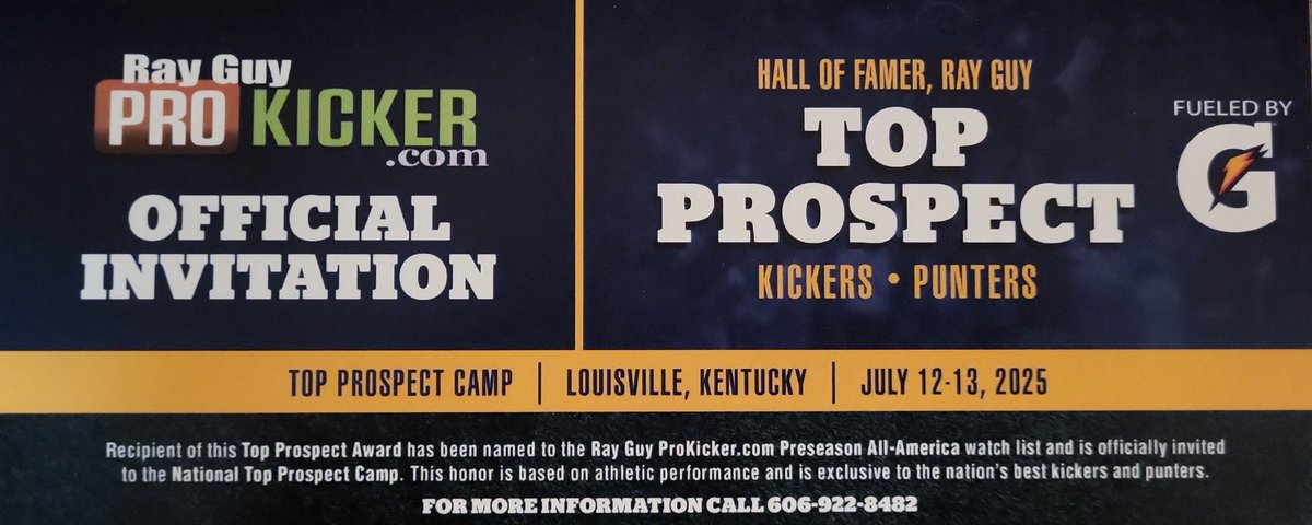 Carter Klementzos (@klemecar91) on Twitter photo This Friday I will be at the Ray Guy Pro Kicker Top Prospect camp. Looking forward to competing!
<a href="/WestoshaFBall/">Falcon Football</a> <a href="/Prokickercom/">Ray Guy Prokicker Kicking Camps</a> This Friday I will be at the Ray Guy Pro Kicker Top Prospect camp. Looking forward to competing!
<a href="/WestoshaFBall/">Falcon Football</a> <a href="/Prokickercom/">Ray Guy Prokicker Kicking Camps</a>