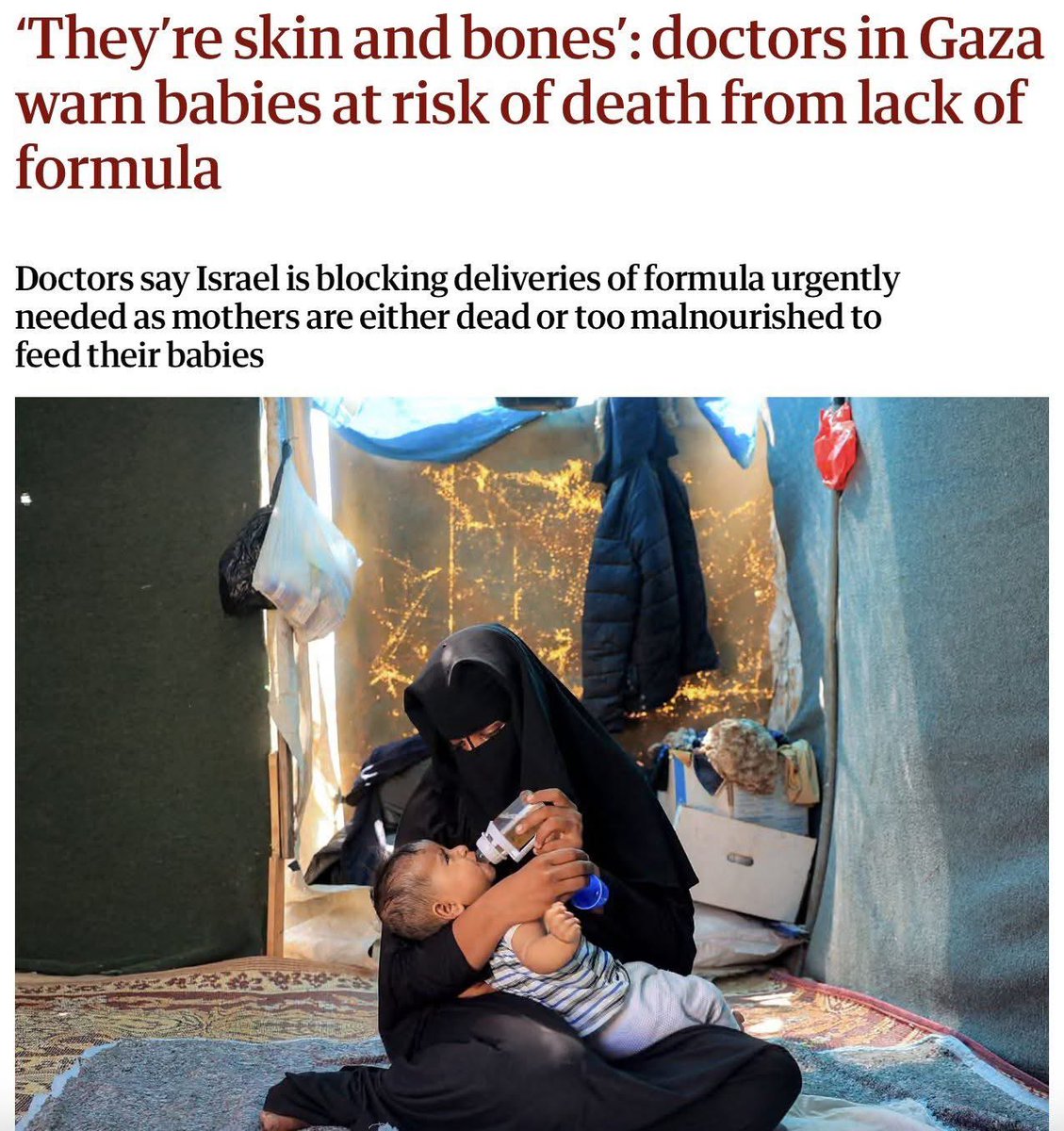 Not allowing baby formula = genocide