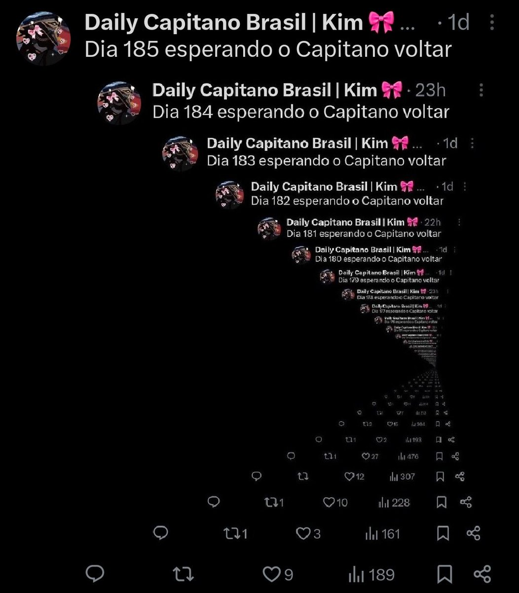 Dia 186 esperando o Capitano voltar