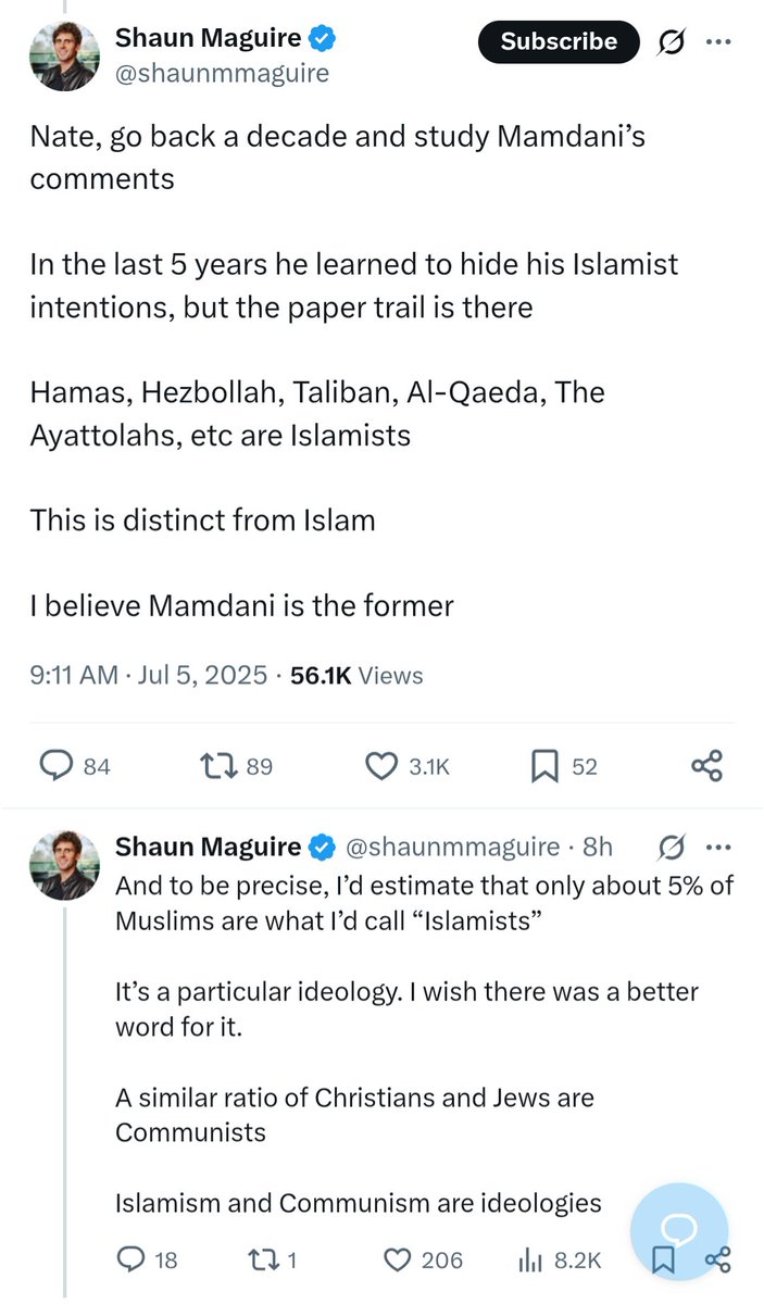 If you work at Sequoia or a Sequoia portfolio company and have thoughts about Maguire's comments on Zohran Mamdani and Islam, contact info is in my profile.