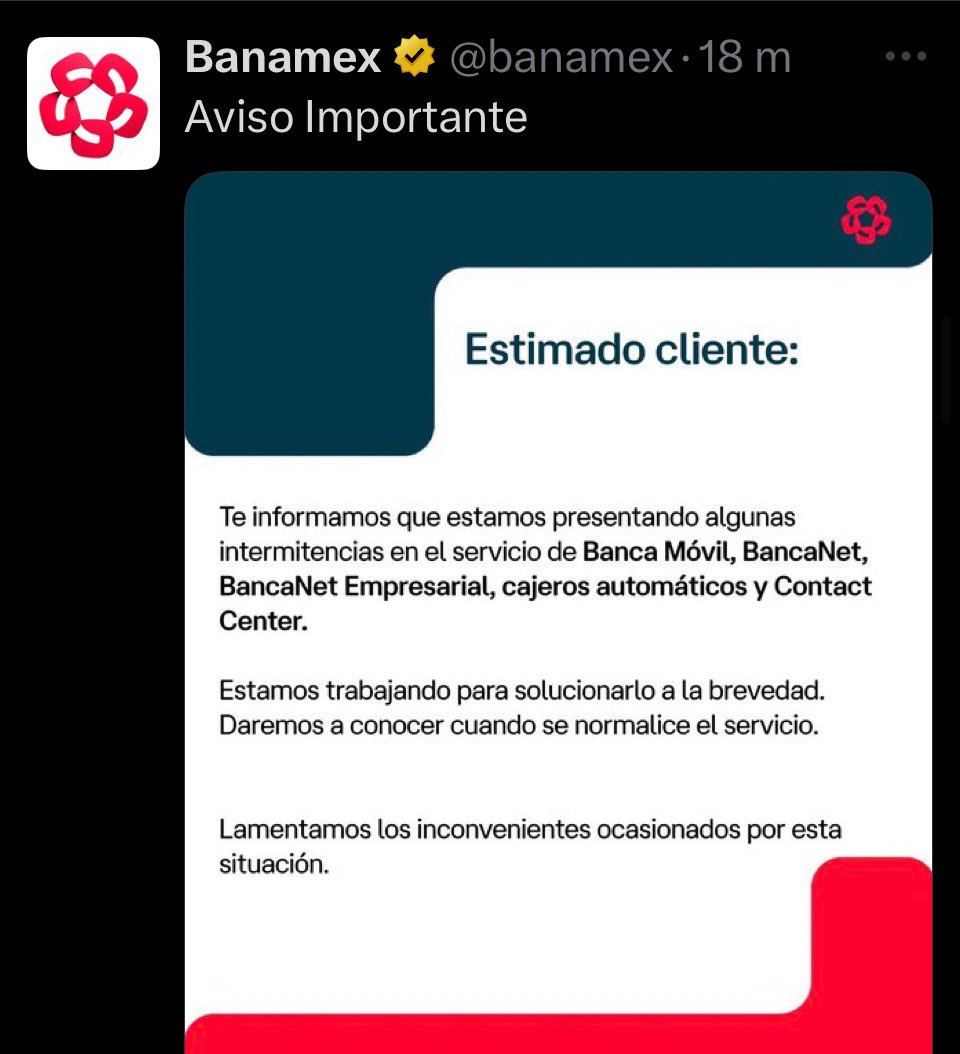 porktendencia's tweet photo. "Banamex":
Porque presenta fallas importantes en su servicio https://t.co/mAmY9mb79P