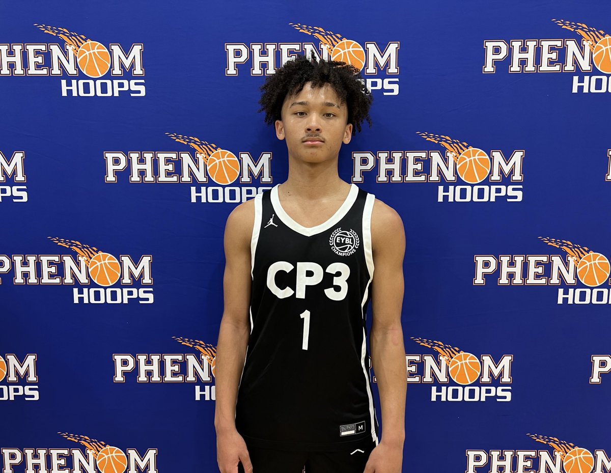 5’10 ‘26 Ayden Johnson (CP3 EYCL) utilizes his lethal shooting and quickness to put constant pressure on defenses. Showing the ability to get wherever he wants off the bounce and score or set up others. Defends with energy and toughness #PXBNationals