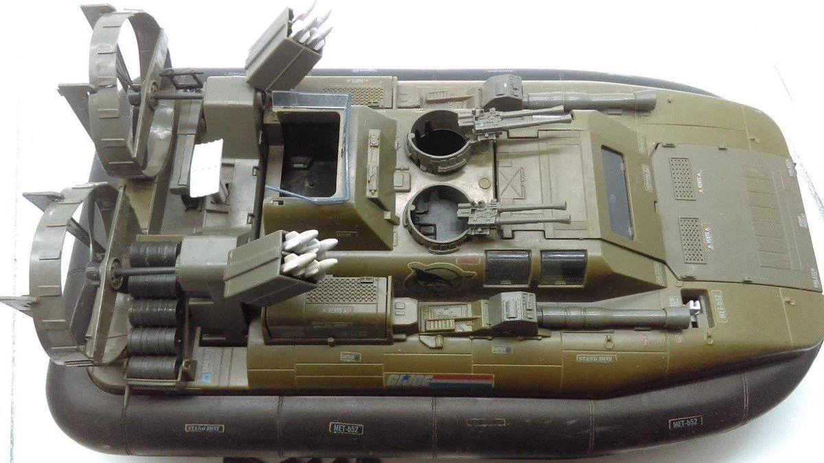 The GI Joe Killer W.H.A.L.E. Hovercraft from 1984.

It had so much playability - depth charges, a motorbike, twin fans, missiles, 2 gun turrets, a hold and a recon sled. It even floated!

Who had it? Was this the great Joe vehicle ever?