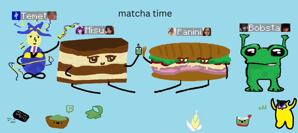 TOMORROW 2:30PM CST

STREAM WITH <a href="/qtpanini/">nini</a>, <a href="/temets/">temet</a>, <a href="/QueenBobsta/">🐸 FLY Bob 🐸</a> 

MATCHA REVIEWING ALL AROUND THE CITY. HOURS OF CONTENT.

WILL BE STREAMED ON TTV MISUQT