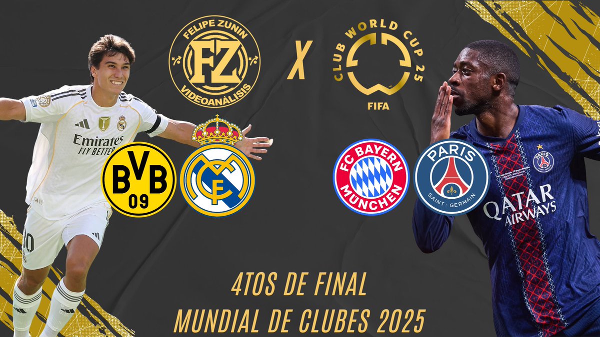 A las 20:00 voy a estar en vivo desde mi canal de YouTube charlando acerca de los 4tos de final del mundial de clubes y de los cruces en semis. Te espero ! 

Link de mi canal: youtube.com/@felipezuninva…