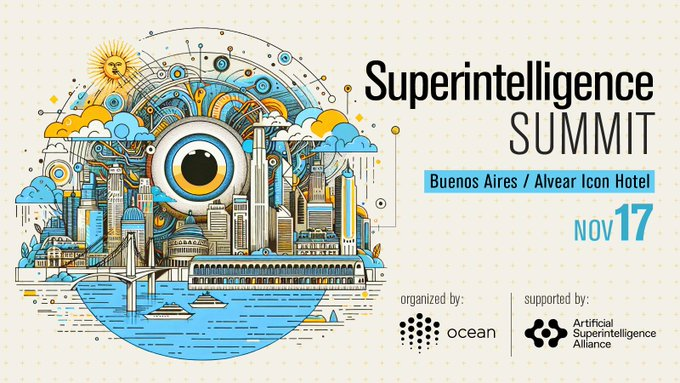CoinsMaster00's tweet image. Bangkok set the tone. Buenos Aires will raise it.

The Superintelligence Summit returns Nov 17. Powered by @oceanprotocol &amp;amp; @ASI_Alliance

Come for the AGI. Stay for the minds behind it.

#SIS2