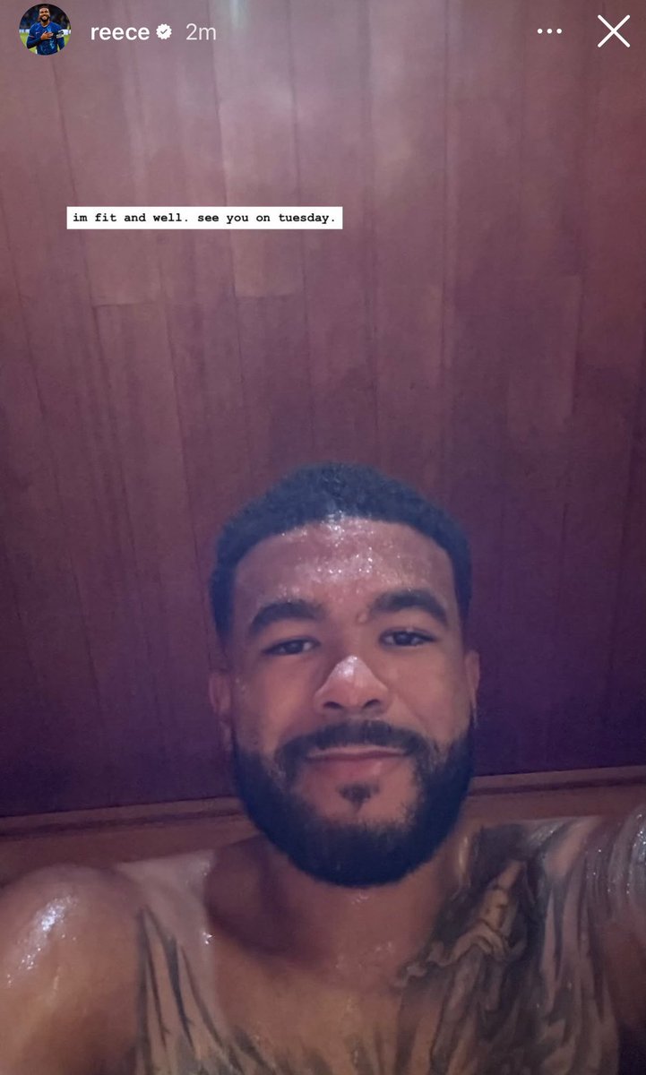 🚨🚨🚨🚨🚨🚨🚨🚨🚨🚨

— ريس جيمس عبر الإنستغرام  :

"أنا جاهز وبخير. أراكم يوم الثلاثاء"

🤯🤯🤯🤯🤯🤯🤯🤯🤯
💙💙💙💙💙💙💙💙💙