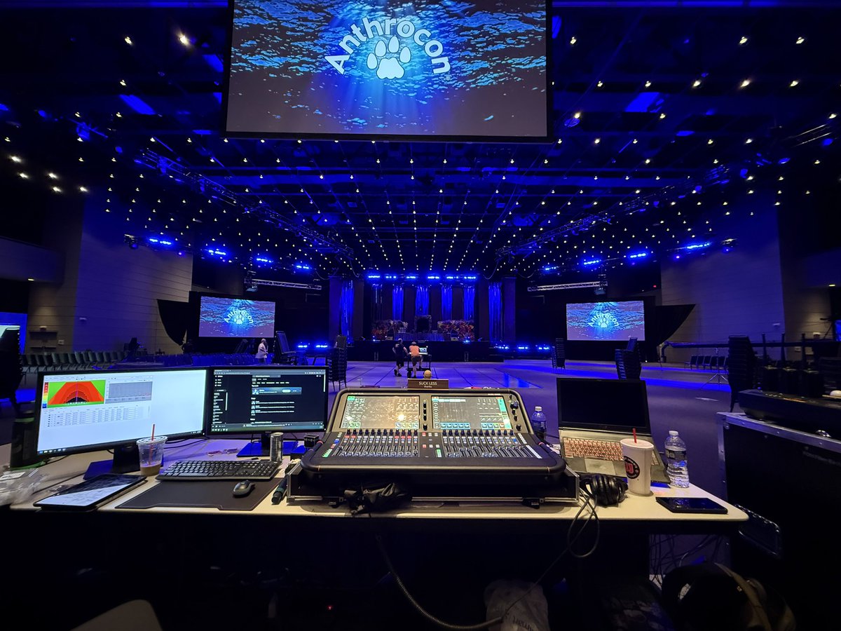 Thank you to the AV and Scenic teams for making main-stage look and sound amazing for #anthrocon2025!